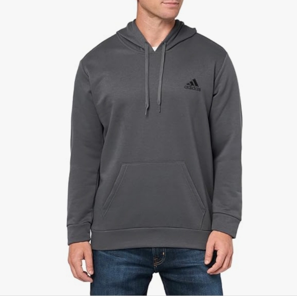NWT adidas Mens Sport Fleece Hoodie Sweatshirt, Size Small - Picture 1 of 5